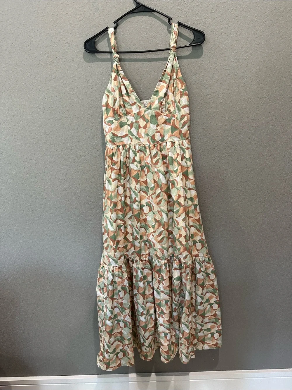 Abercrombie & Fitch Geometric Print Maxi Dress Cotton Sz S EUC